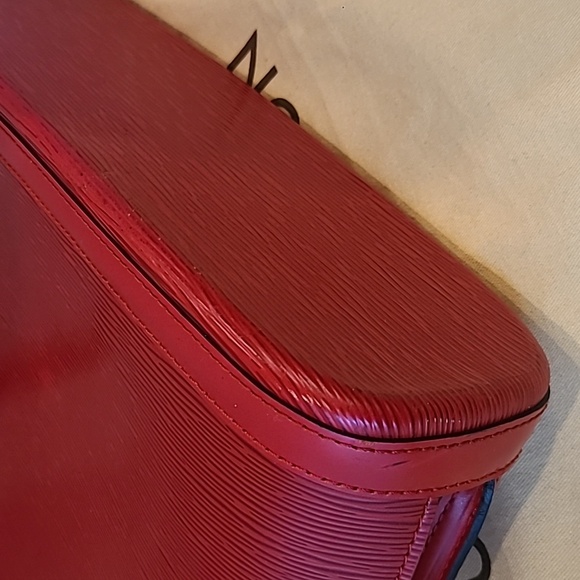 VINTAGE 1995 LOUIS VUITTON RED EPI LEATHER LUSSAC TOTE BAG VERY GOOD CONDITION - Picture 14 of 17